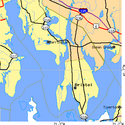 Bristol County close-up map