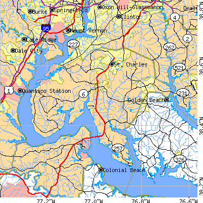 Charles County close-up map