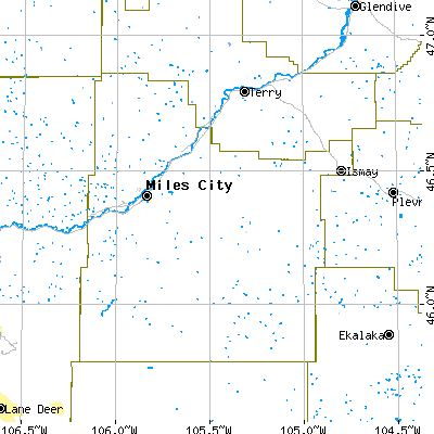Custer County close-up map
