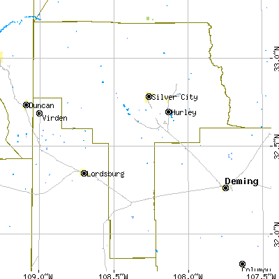 Grant County close-up map