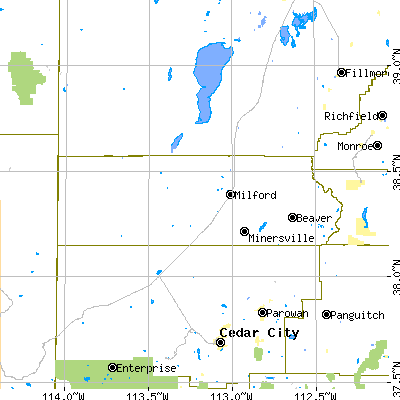 Beaver County close-up map