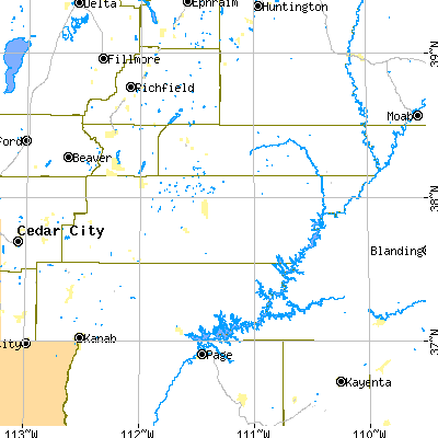 Garfield County close-up map