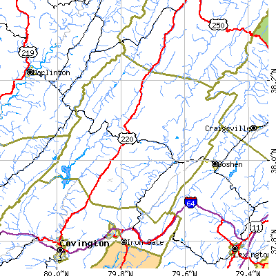 Bath County close-up map