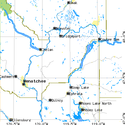 Douglas County close-up map
