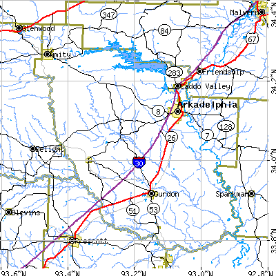 Clark County close-up map