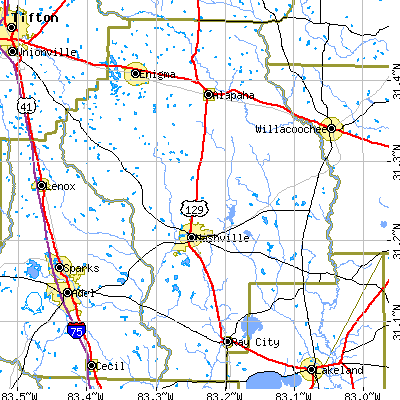 Berrien County close-up map
