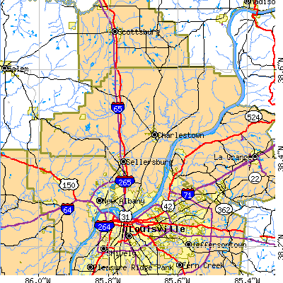 Clark County close-up map