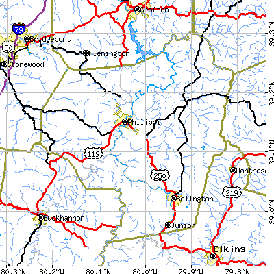 Barbour County close-up map