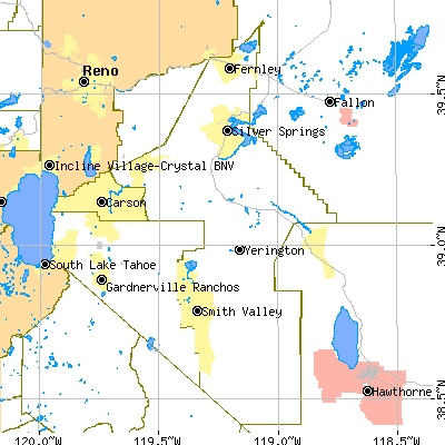 Lyon County close-up map