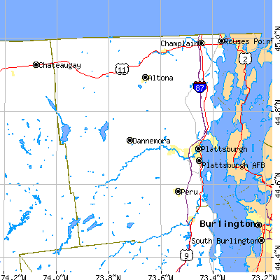 Clinton County close-up map