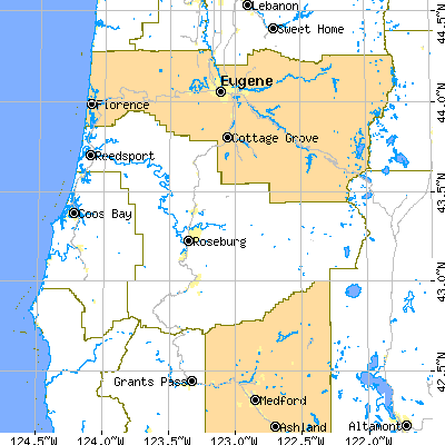 Douglas County close-up map