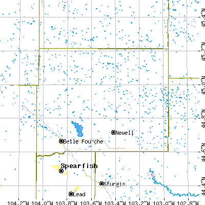 Butte County close-up map