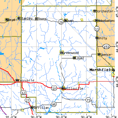 Clark County close-up map
