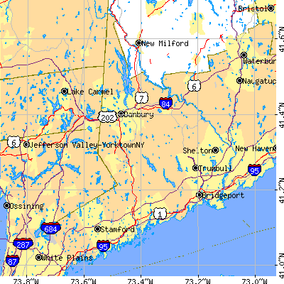 Fairfield County close-up map
