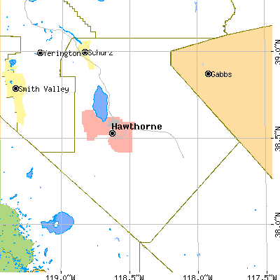 Mineral County close-up map