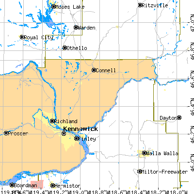 Franklin County close-up map