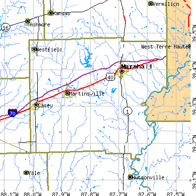 Clark County close-up map