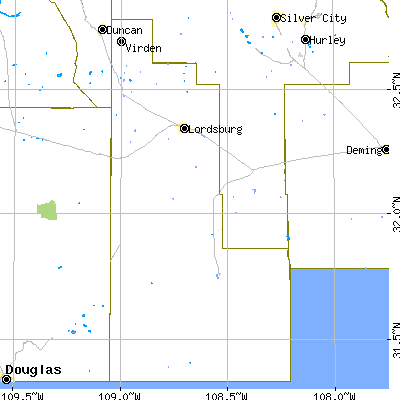 Hidalgo County close-up map