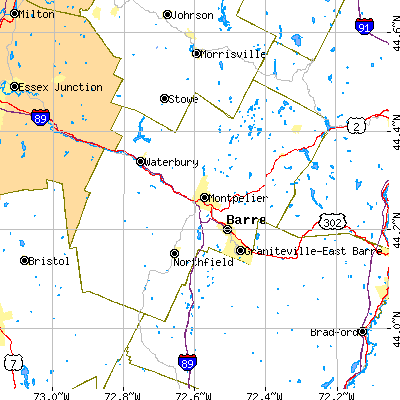 Washington County close-up map
