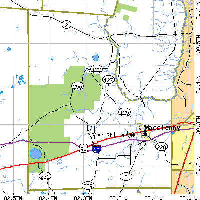Baker County close-up map