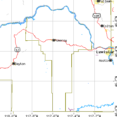 Garfield County close-up map
