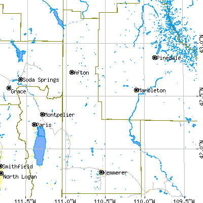 Lincoln County close-up map