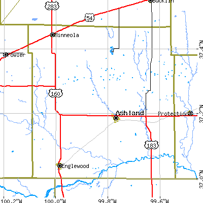 Clark County close-up map