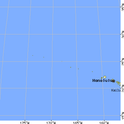Honolulu County close-up map