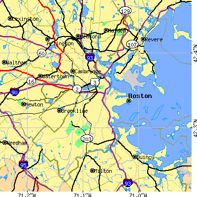 Suffolk County close-up map