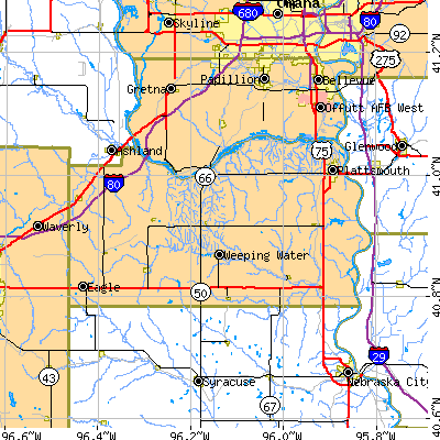 Cass County close-up map