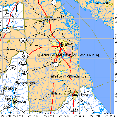 Kent County close-up map