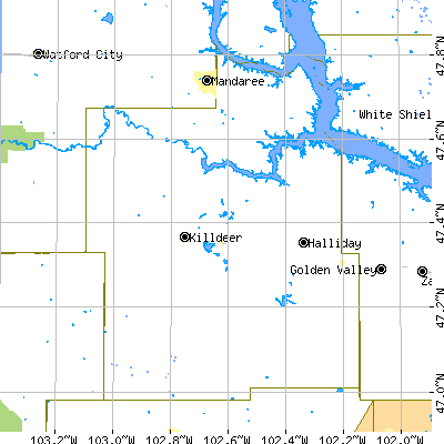 Dunn County close-up map