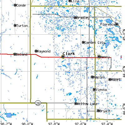 Clark County close-up map
