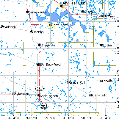 Eddy County close-up map