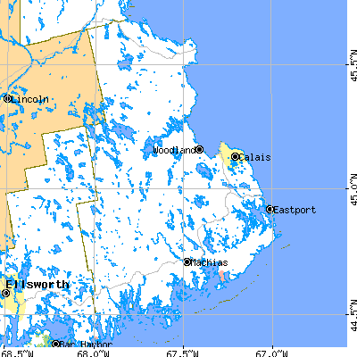 Washington County close-up map