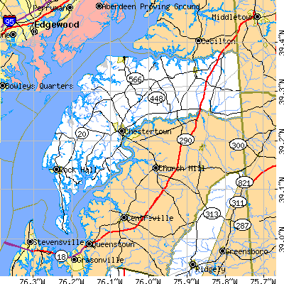 Kent County close-up map
