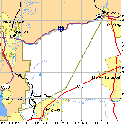 Storey County close-up map