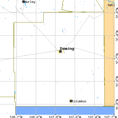 Luna County close-up map