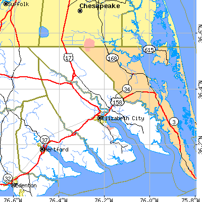 Camden County close-up map