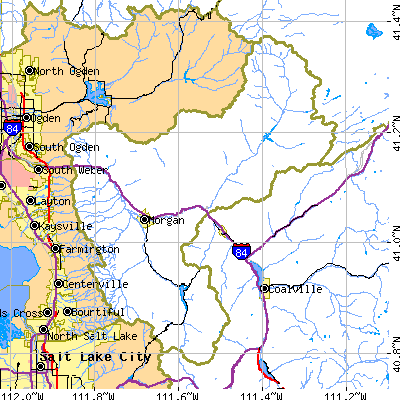 Morgan County close-up map