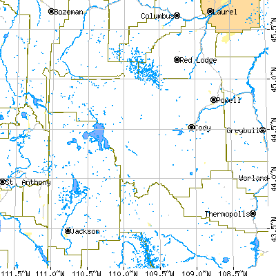Park County close-up map