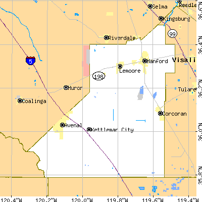 Kings County close-up map