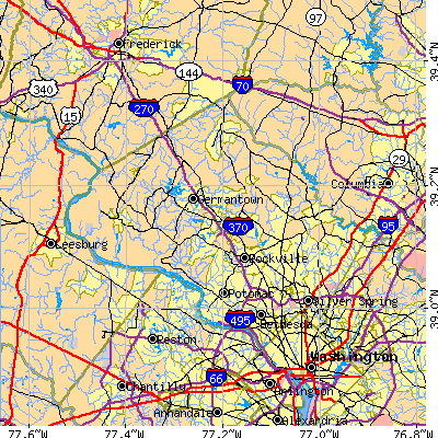 Montgomery County close-up map