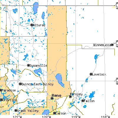 Washoe County close-up map
