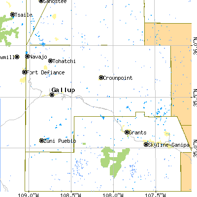 McKinley County close-up map