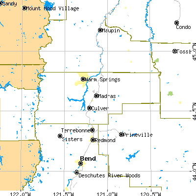Jefferson County close-up map