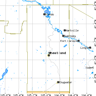 Platte County close-up map
