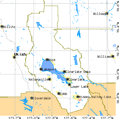 Lake County close-up map