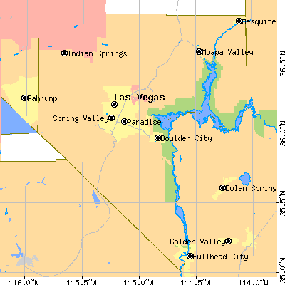 Clark County close-up map
