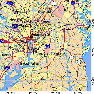 Prince George's County close-up map